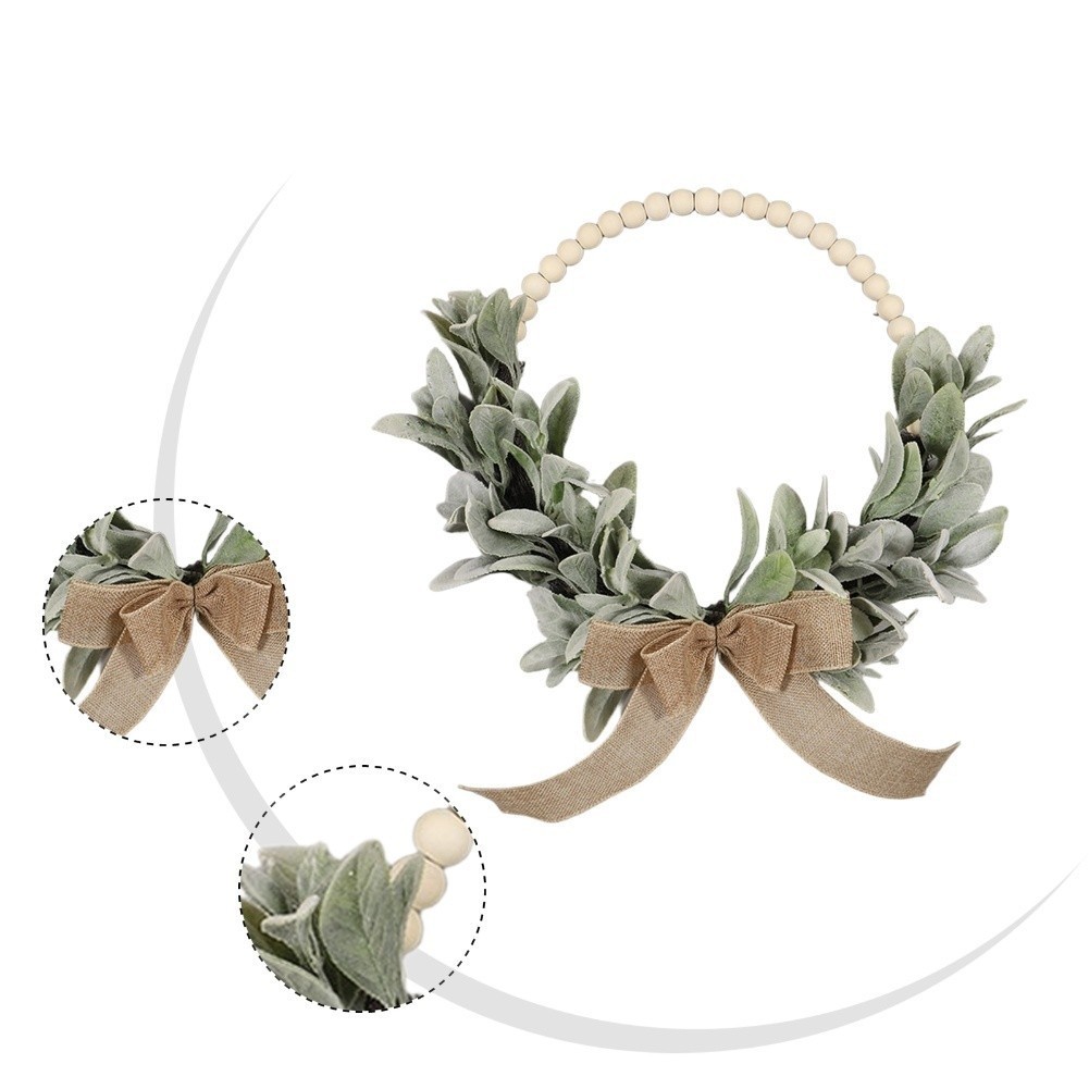 Realistic Artificial Eucalyptus Wreath for Spring Festive Wall Decoration