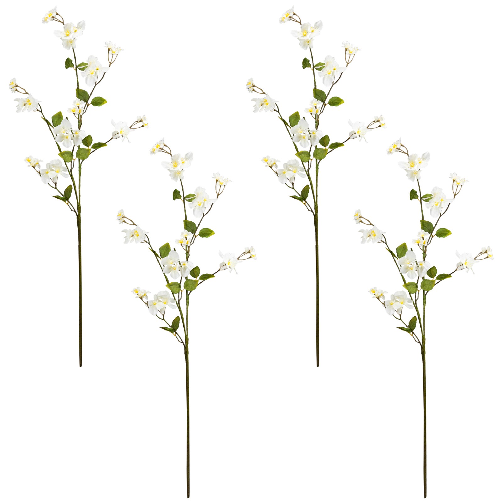 Northlight Japanese Anemone Artificial Floral Sprays – 45.5″ – White and Yellow