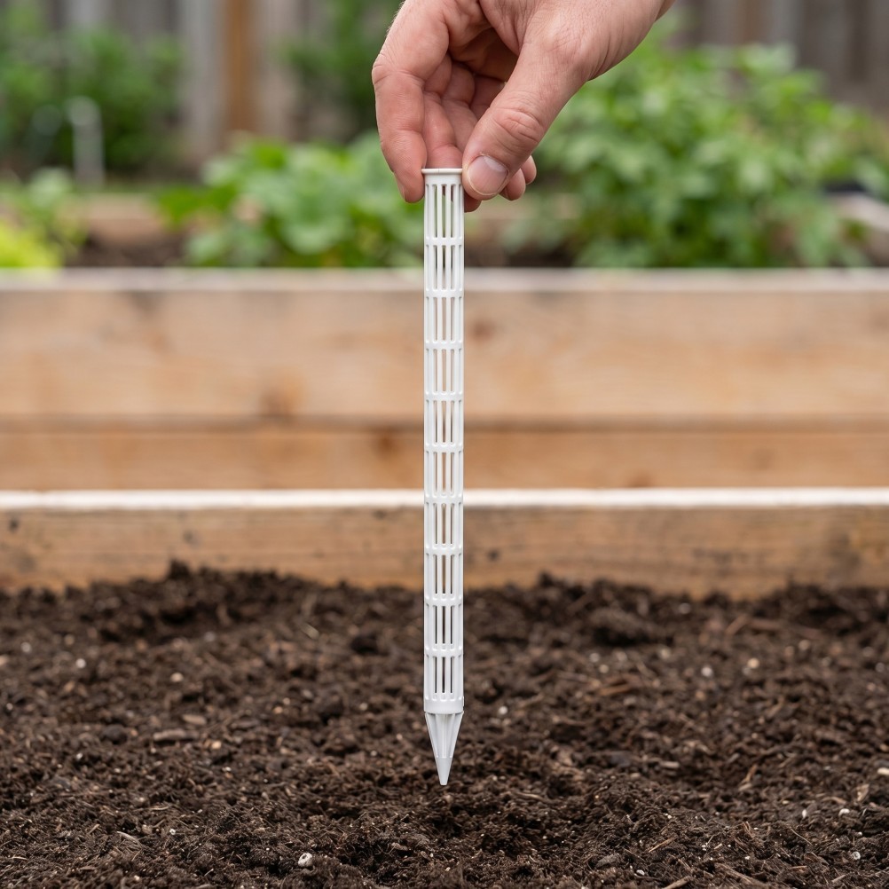10Pcs Reusable Plant Aeration Rods White Plastic Soil Oxygenation Stakes