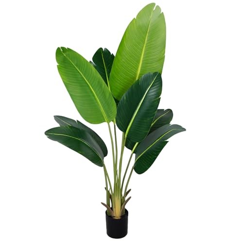 4ft Faux Bird of Paradise Plant Banana Leaf Tree