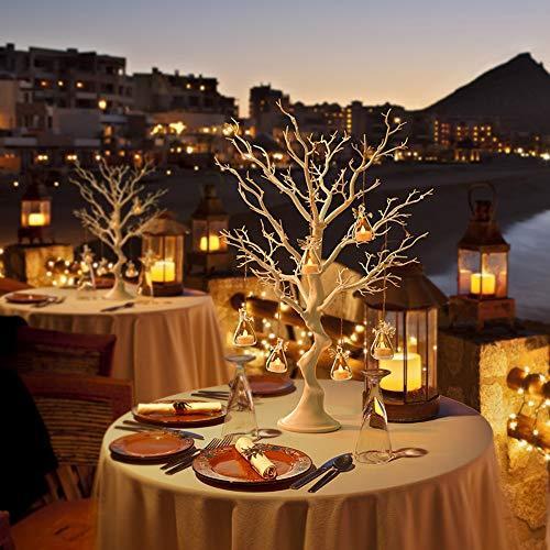 NUPTIO Artificial White Tree 30inches Height Wedding Centerpieces for Tables for