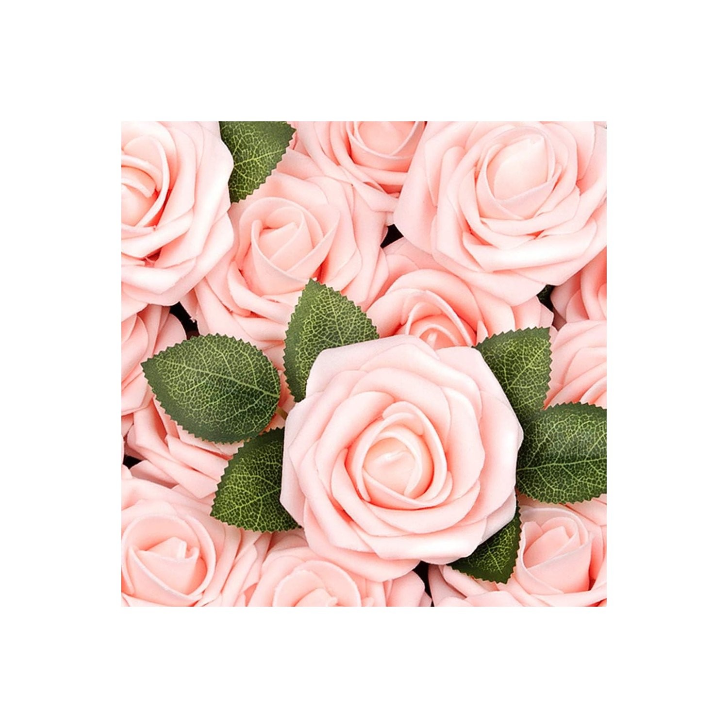 Blush Pink Foam Roses 50Pcs for Wedding Centerpieces and Floral Arrangements