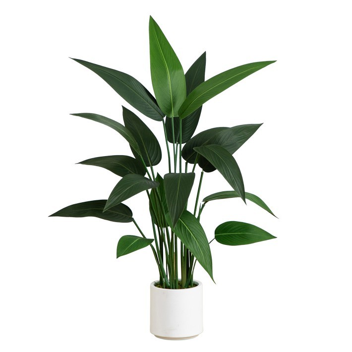 Artificial Sky Bird Tree in White Planter-Williams Sonoma|35828