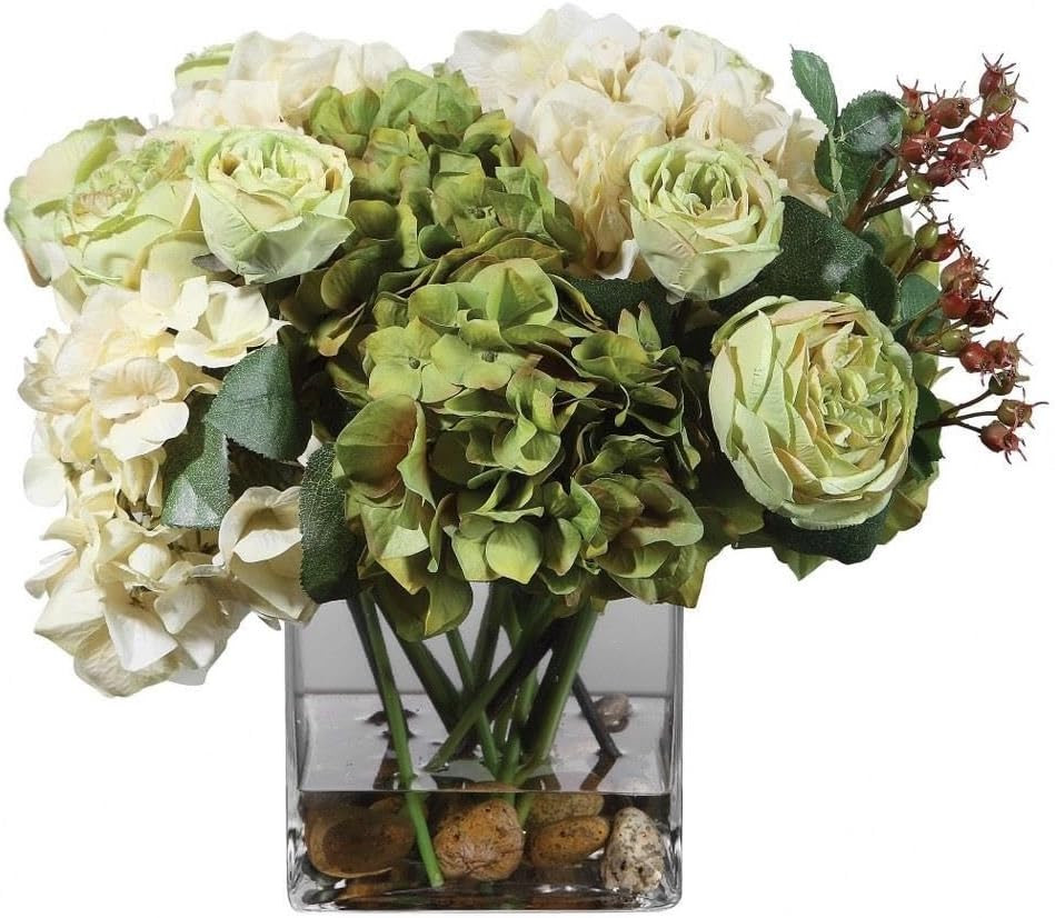 Cecily 15″ Hydrangea Bouquet – Elegant Floral Decor for Any Occasion