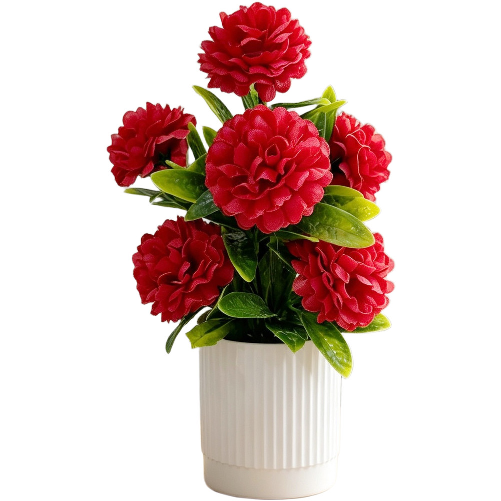 7 Piece Silk Chrysanthemum Flower Arrangement for Tabletop Centerpiece Decor