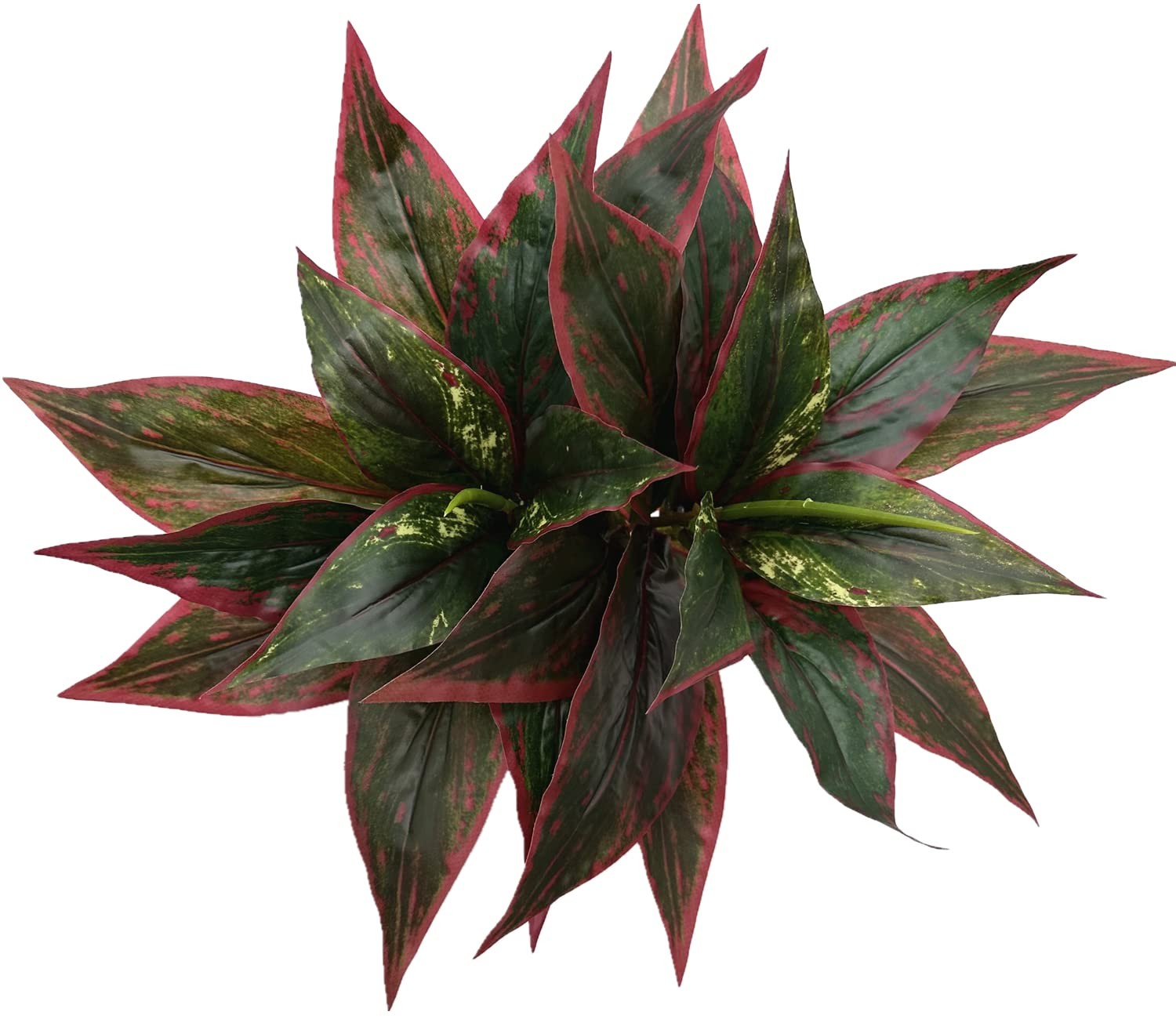 Artificial Agave Fake Plants Red 2 Pack, 10 Inches Faux Shrubs Flowers Grass Pla