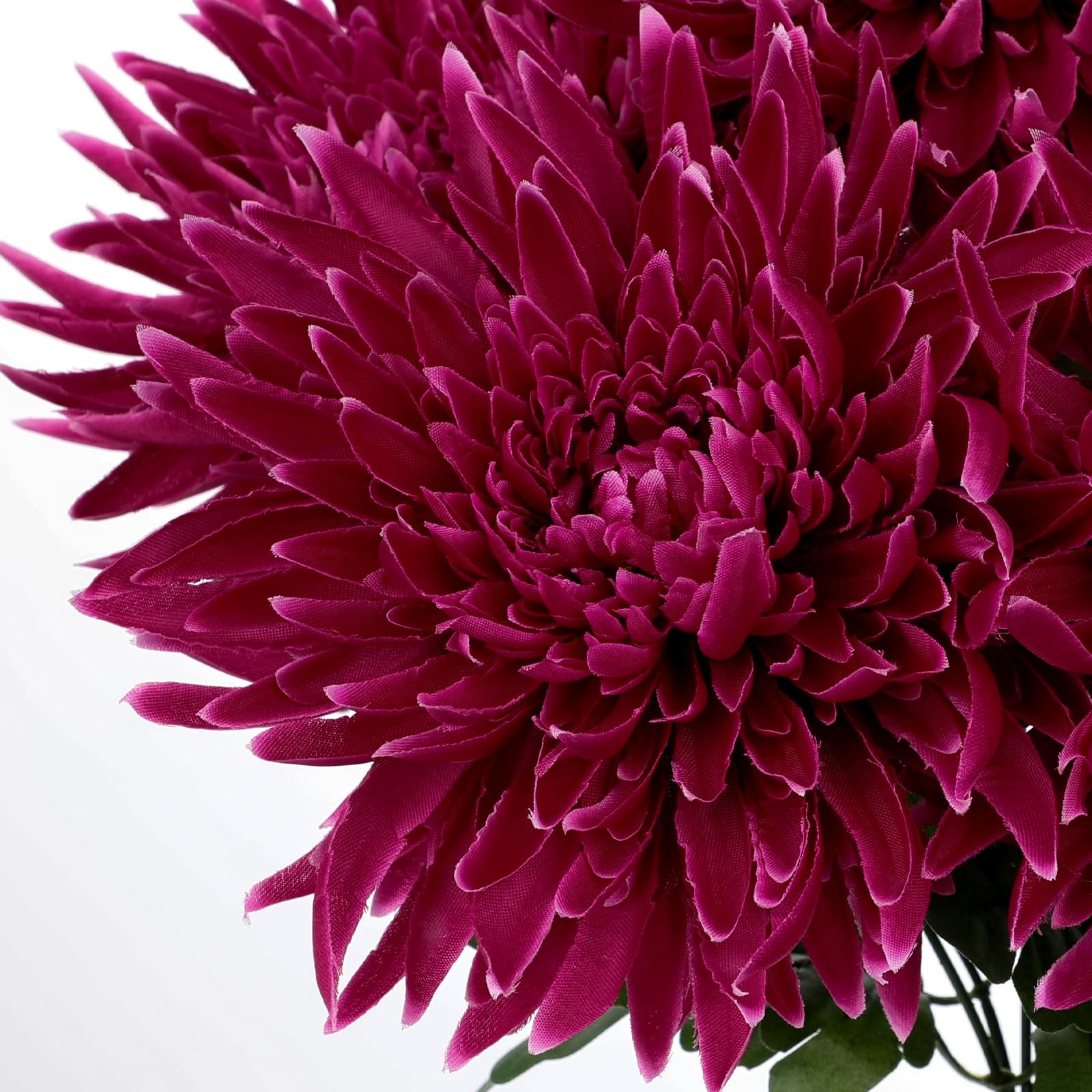 Purple Artificial Mums for Outdoors Fall Fake Mums Bush 5 Heads Silk Chrysant…