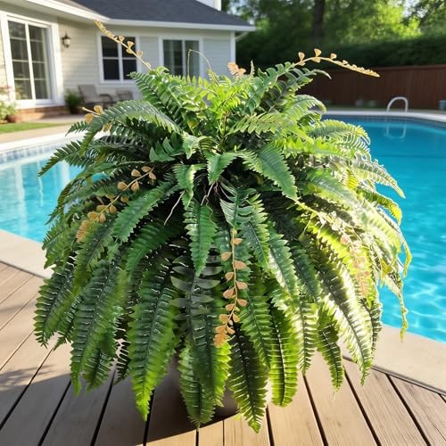 2pcs 48in Artificials for Outdoors Large, UV Resistant Outdoors Boston Fern