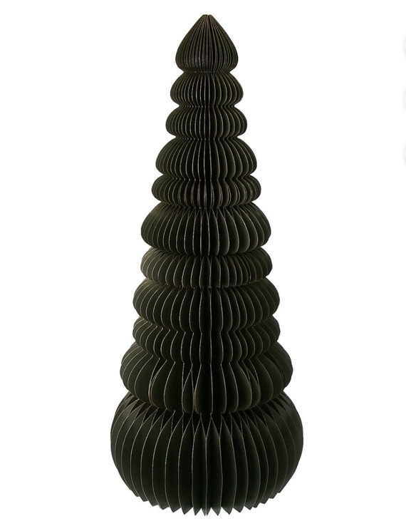 47” Tall Large Christmas Cardboard Tree Honeycomb 3D Green Dark New VTG Style