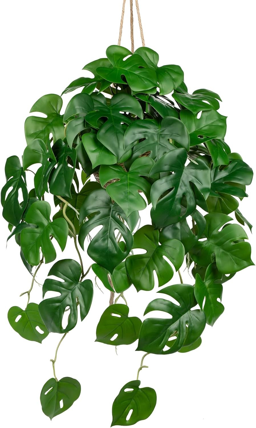Large Fake Hanging Plants in Pot for Indoor & Outdoor, Long Artificial Hanging M