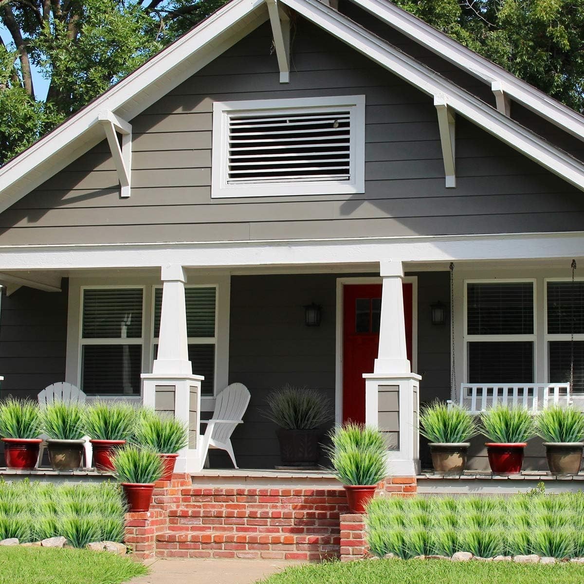 Artificial Grasses Set for Garden Window Box – 12 Pcs