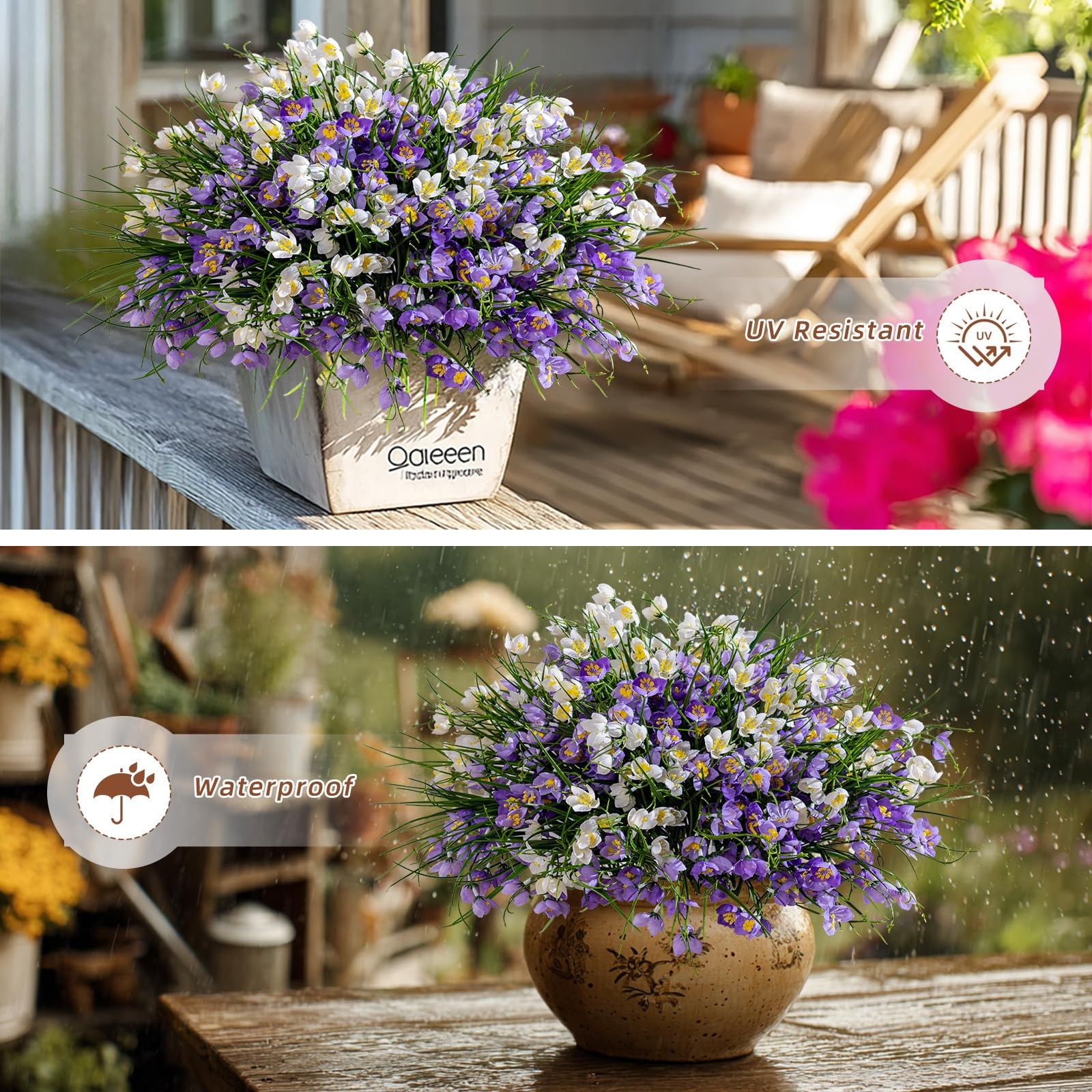 Artificial Flowers for Outdoor Indoor 10 Bundles Fake Daffodil Flowers Plant …