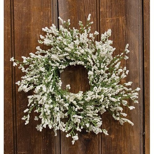 NEW Farmhouse CREAM CANDLE RING ASTILBE BUDS 3″ INSIDE x 10″W Decor Cottage