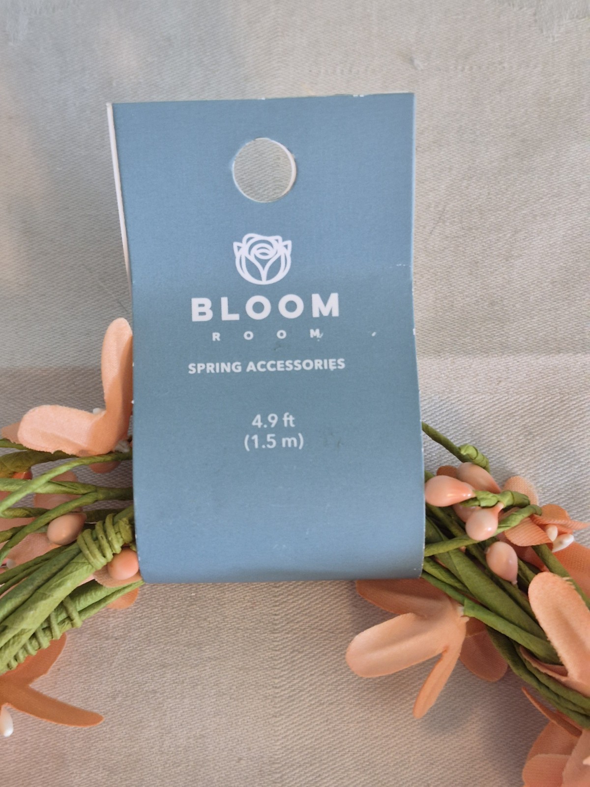 Bloom Room Spring Floral Garland Peach Colored Decoration
