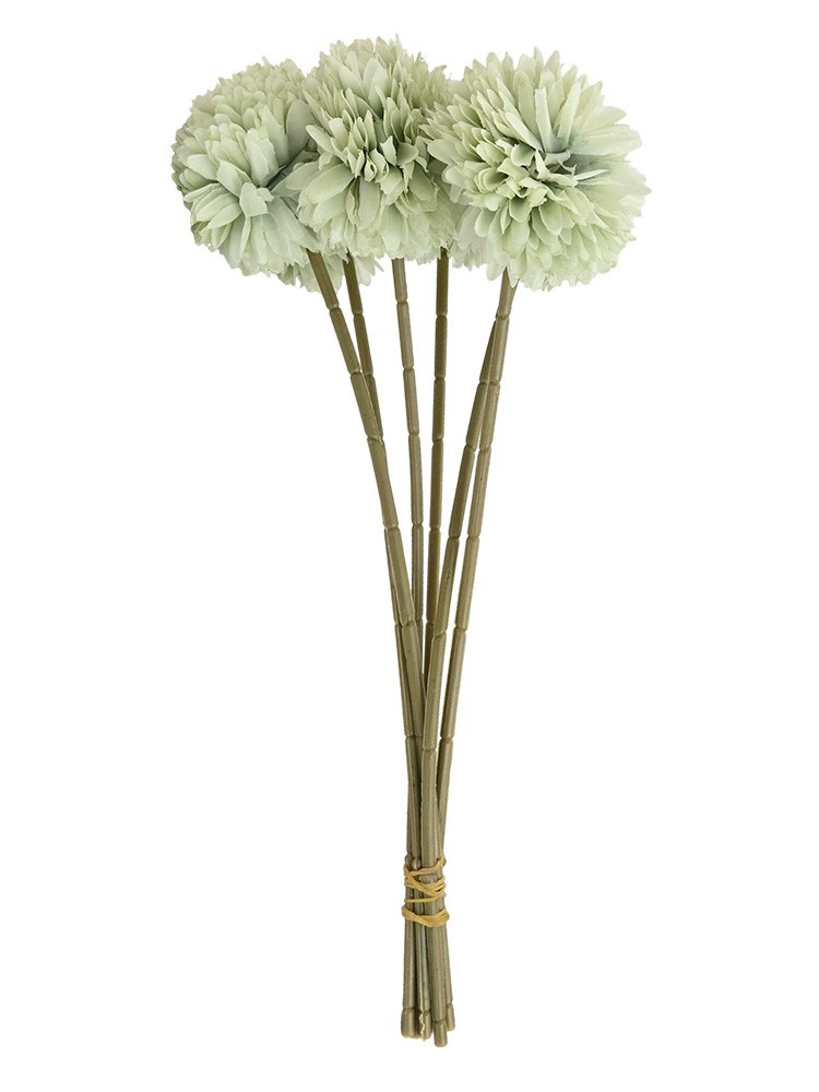 6pcs Artificial Chrysanthemum Ball Flowers Hydrangea Bouquet Presents Decor
