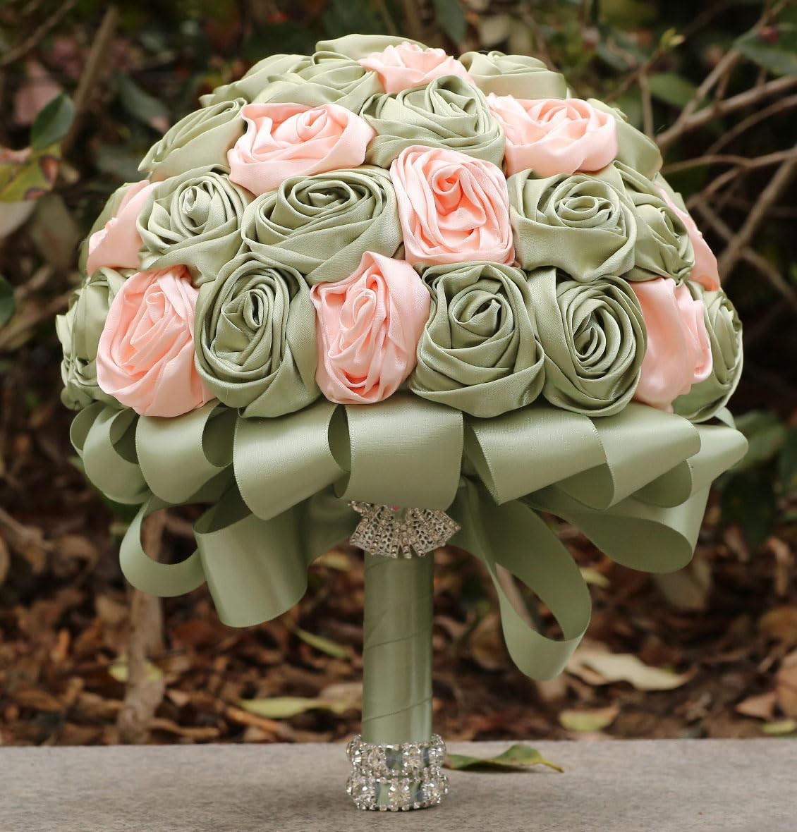 Mhojpik Handmade Wedding Flowers Bouquet Round Holding Bridal Bouquet Toss Ar…