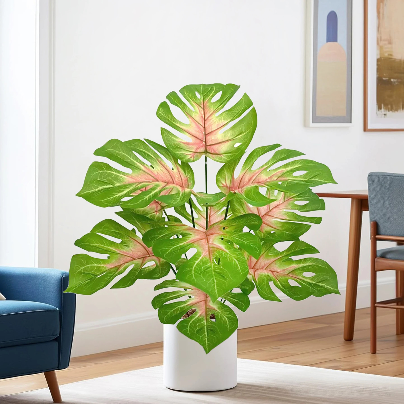 52-104cm Artificial Monstera Plant Fake Palm Tree for Home Garden Decor