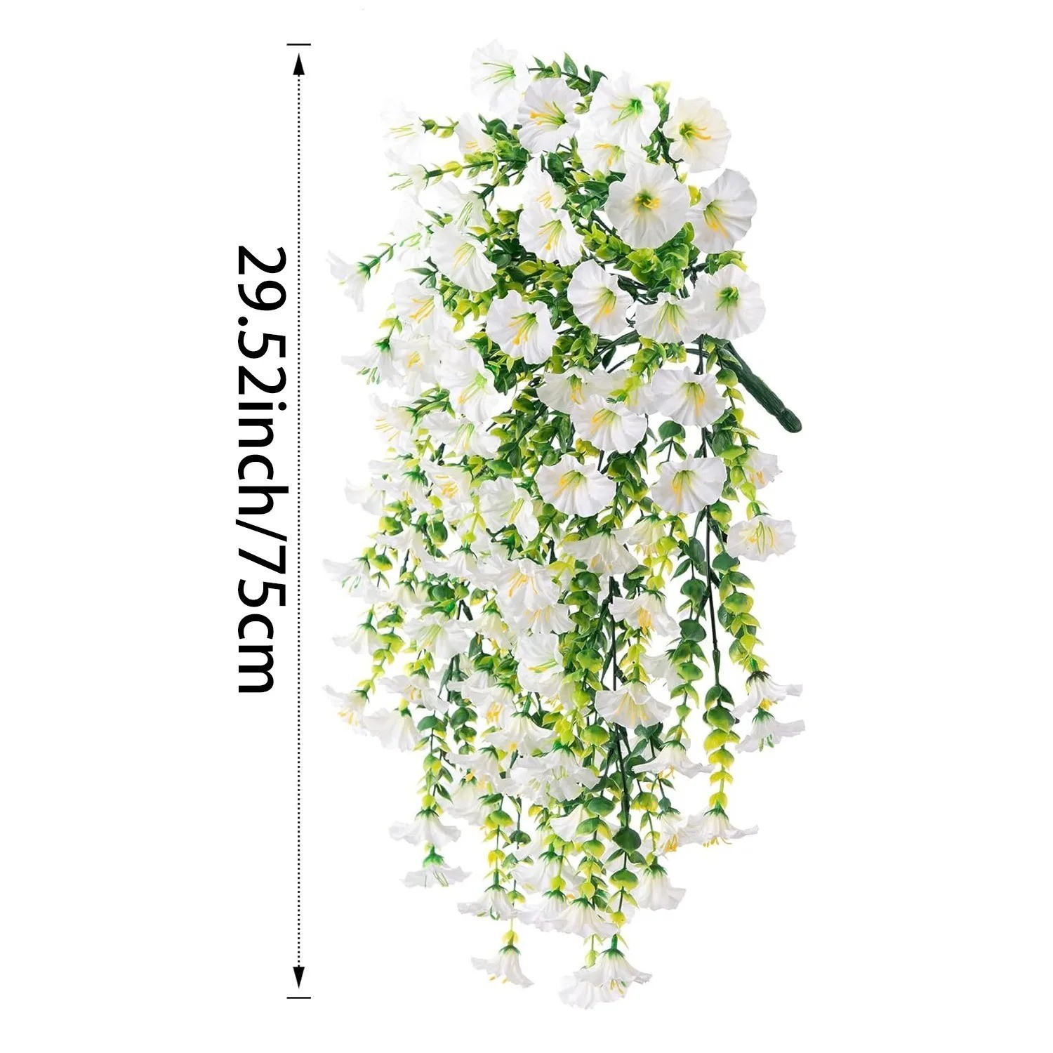 1P 75cm Artificial Flowers, Plastic Plants for Outdoor Indoor Hanging Decoration
