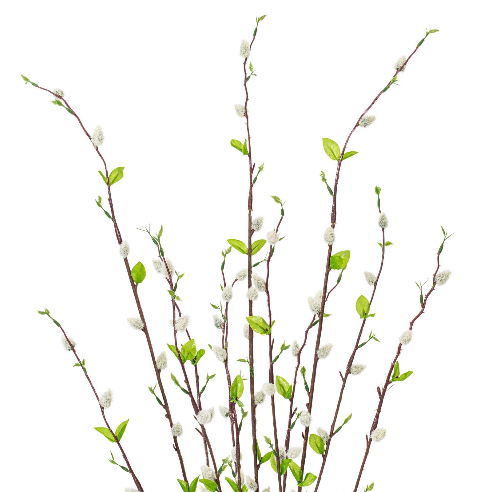 Vickerman 36″ Contemporary Fabric Artificial Pussy Willow Bush in Gray