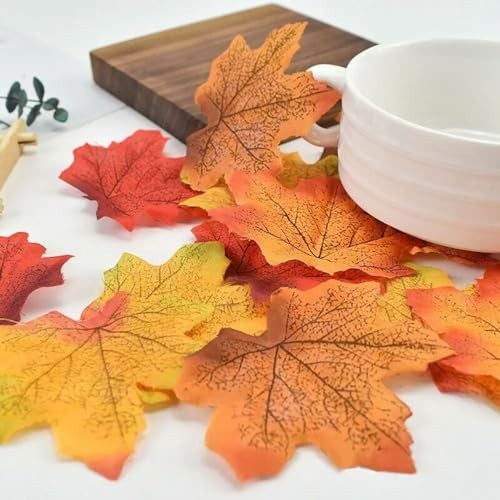 Separated Fake Fall Leaves Artificial Autumn Maple Leaf Room Decor for Home Part