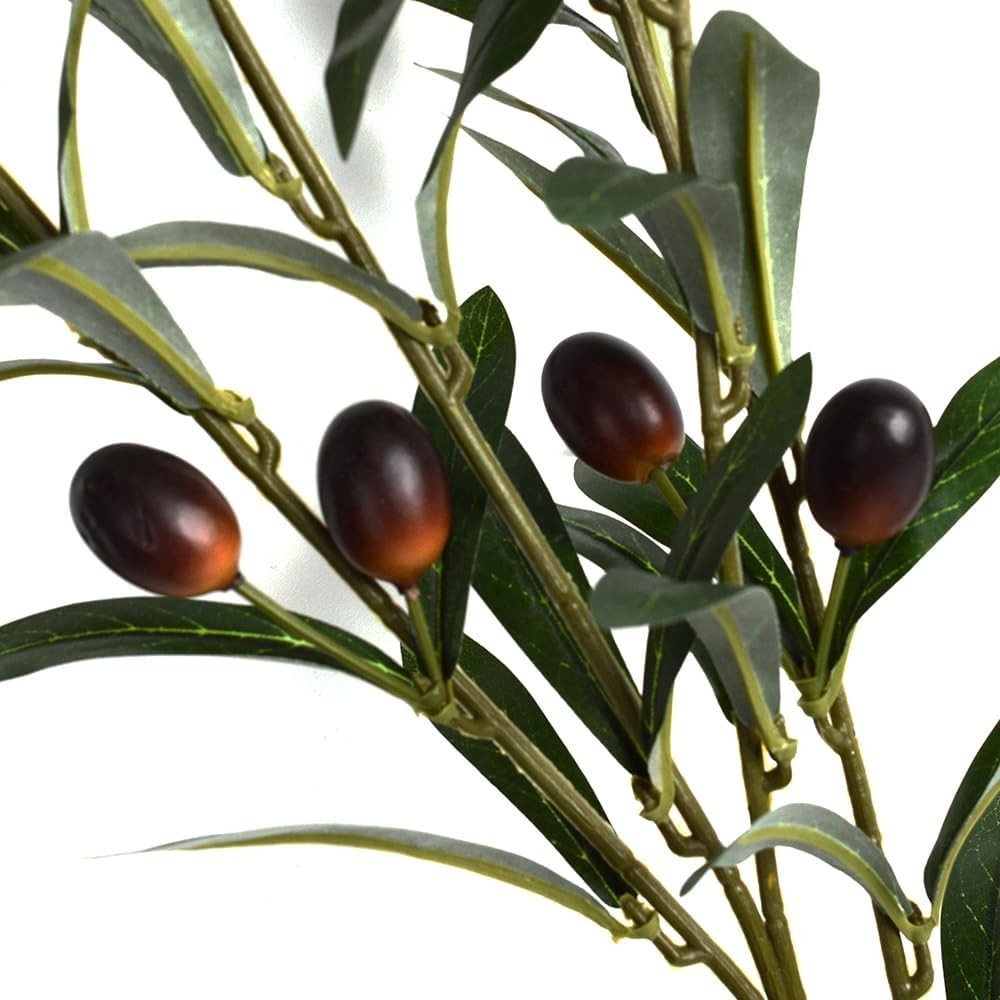 28-Inch Artificial Olive Branches – Durable Faux Stems for Stylish Arrangements