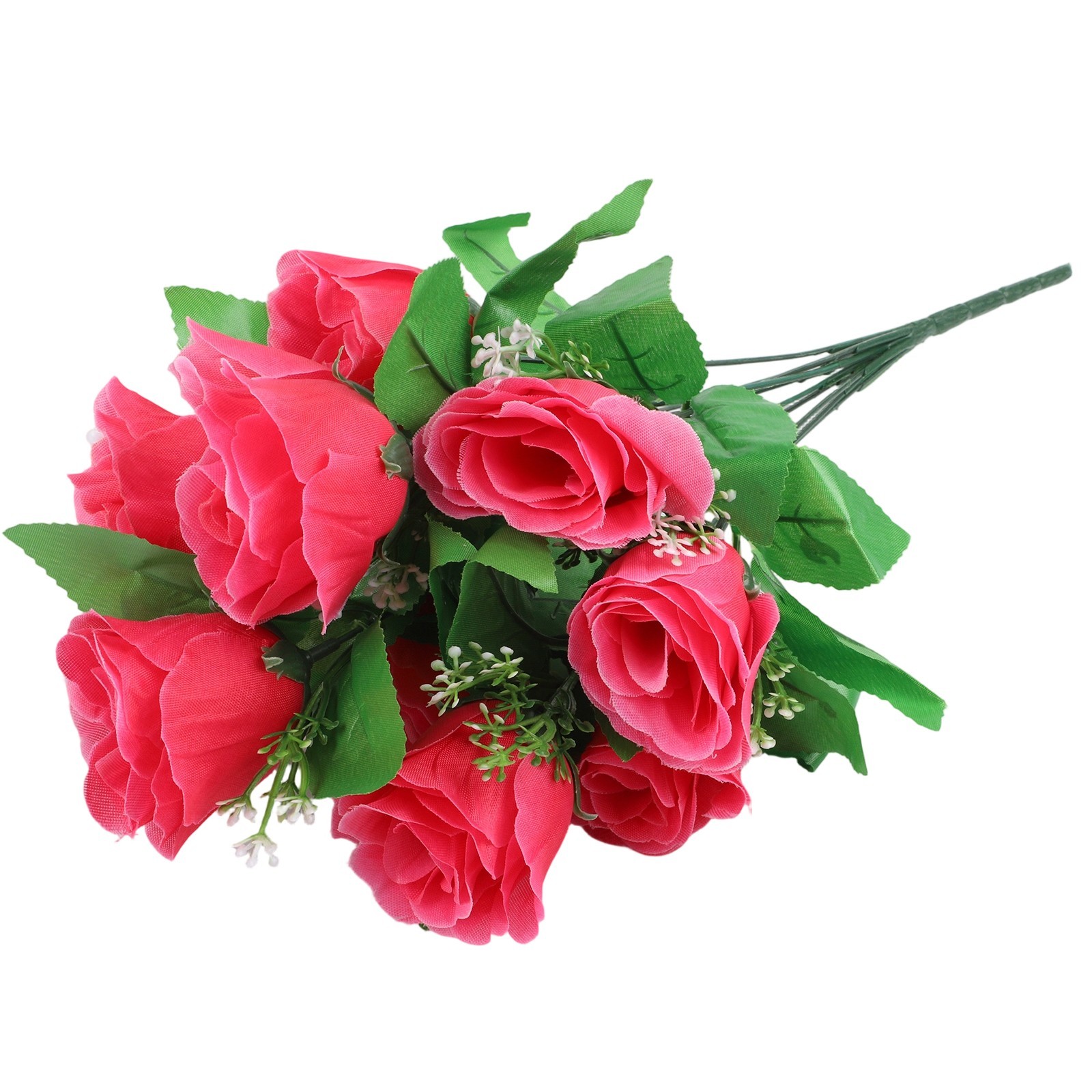 Striking 10 Heads Silk Bud Bunch for Wedding and Home Outdoor Use