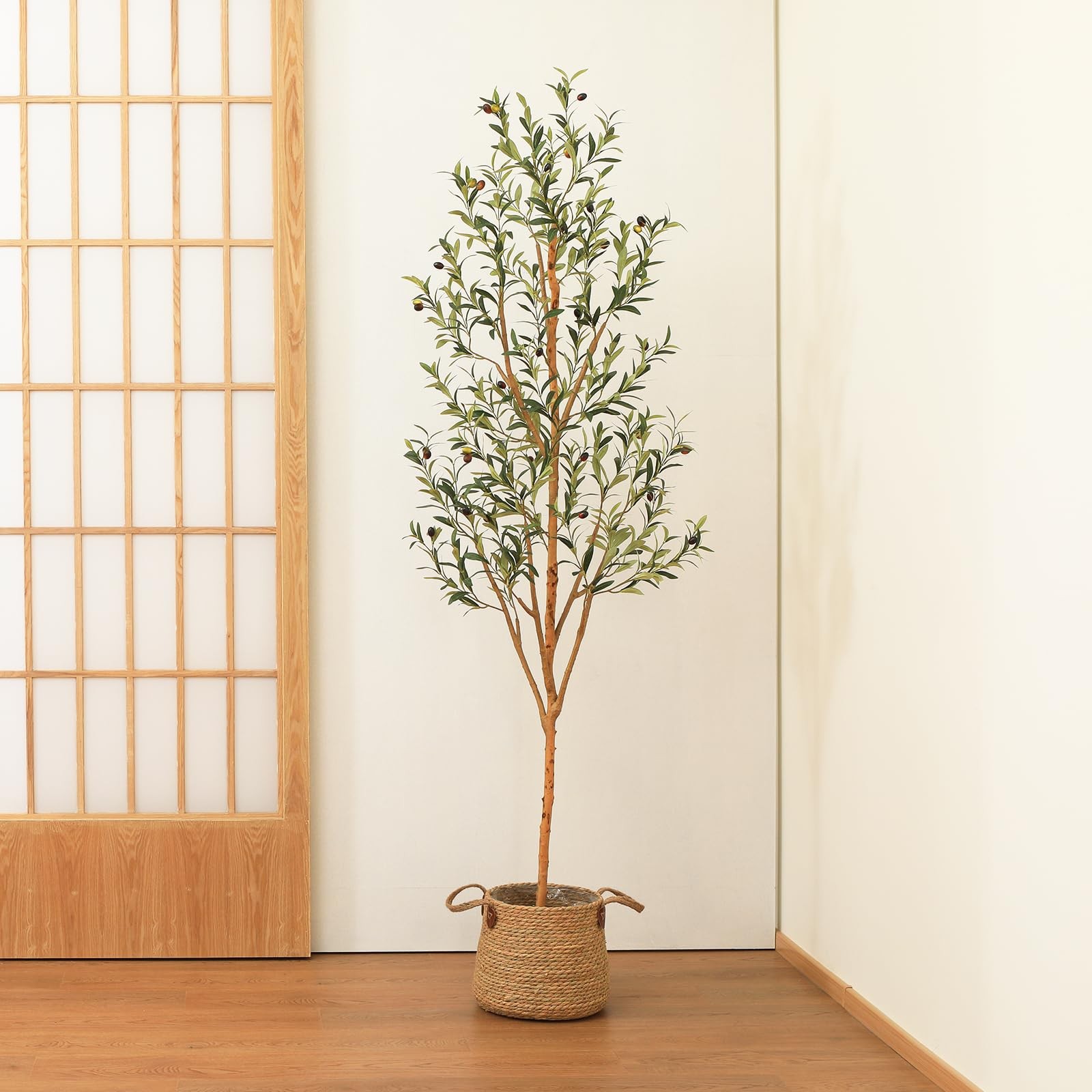 Kazeila Artificial Olive Tree 6FT Tall Faux Silk Plant for Home Office Decor Ind