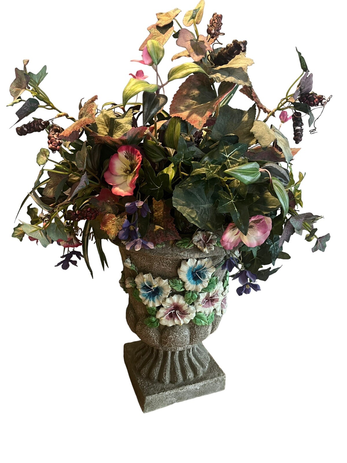 Decorative Planter Faux Greenery Floral Home Decor Large Sized