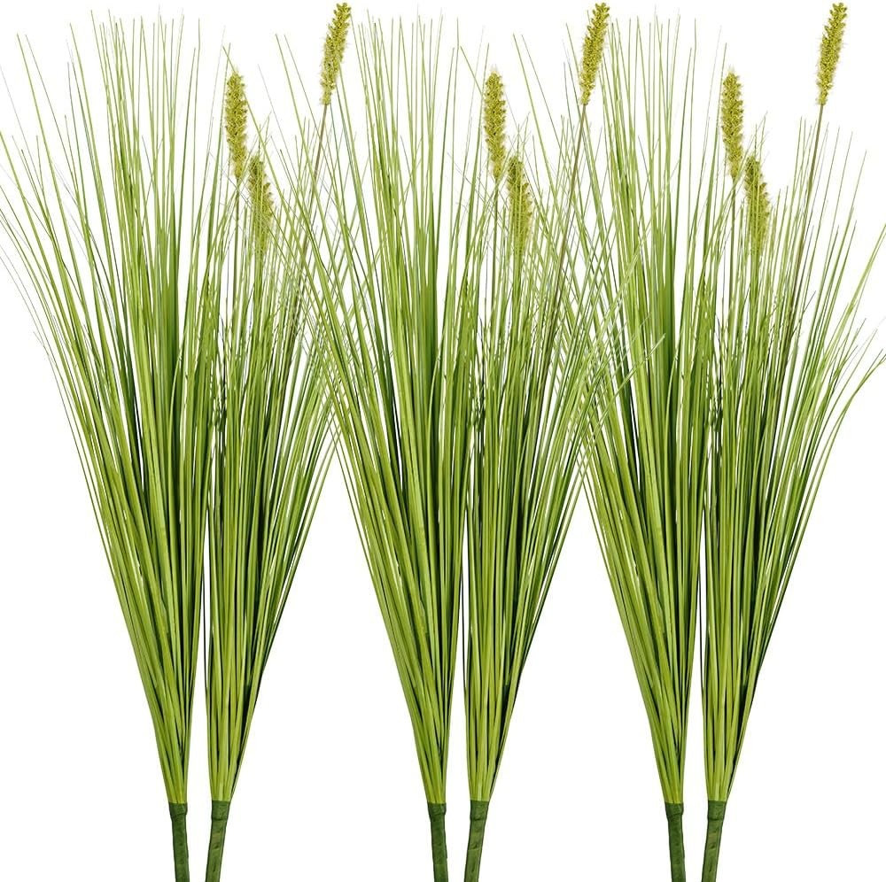 Artificial Plants 6PCS 27“ Fake Tall Onion Grass Faux Plant,Artificial Grass