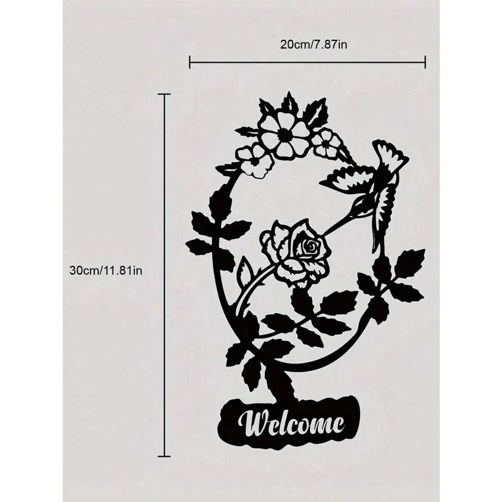 Farmhouse Floral Bird Welcome Wall Art Print Spring Decor Housewarming Gift