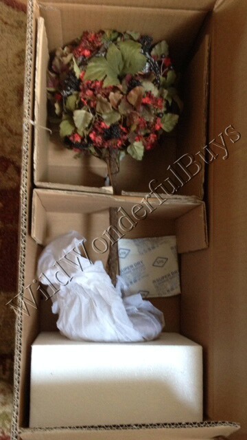 Pottery Barn Autumn Berry Topiary One Ball Tier Cardinal Red Thanksgiving More+