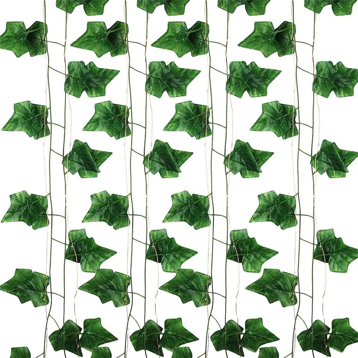 12PCS 84FT LED Artificial Ivy Garland – Hanging Fake Vines Room & Wedding Decor