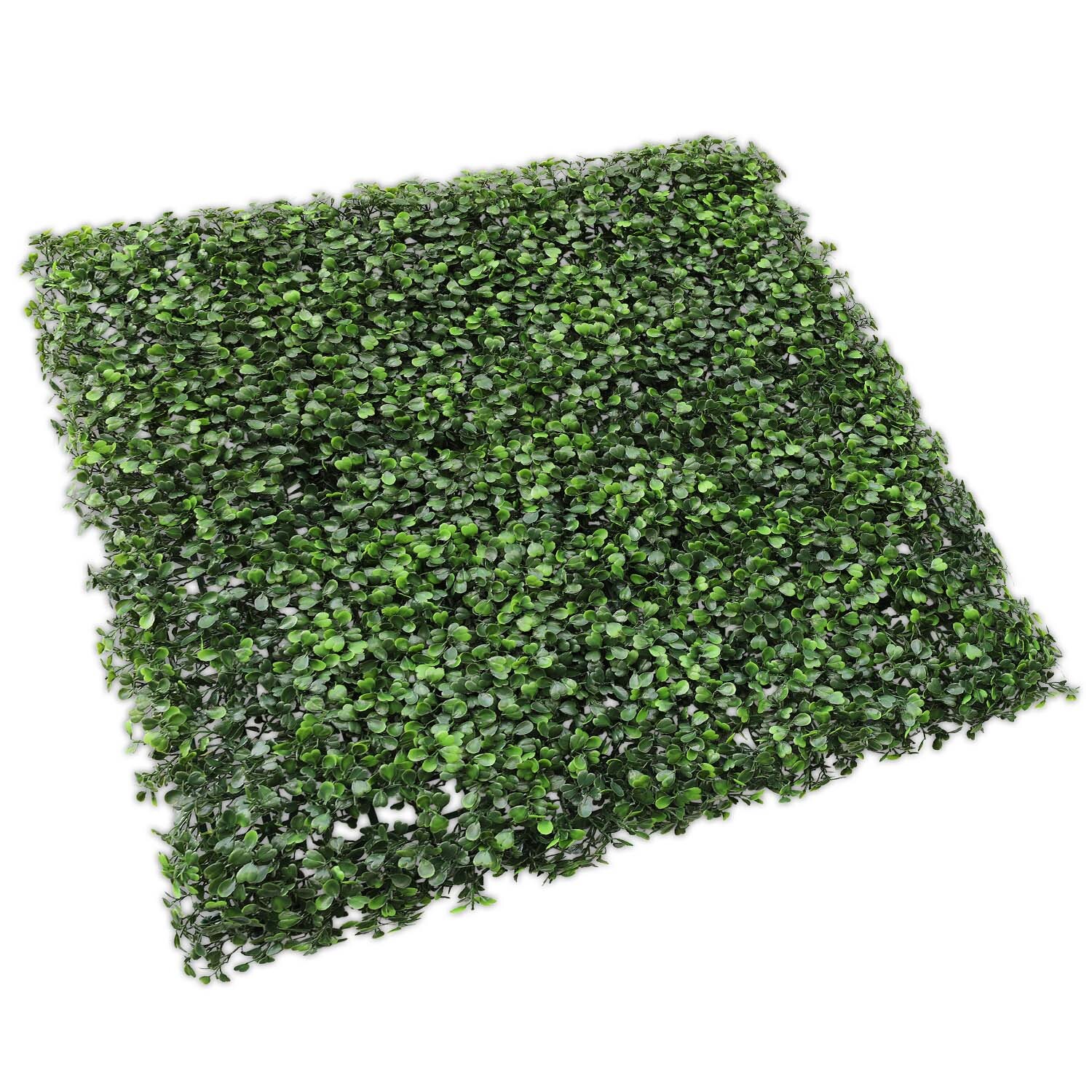 20″x20″ Artificial Faux Boxwood Leaf Greenery Fence Screen Wall Decor Panel