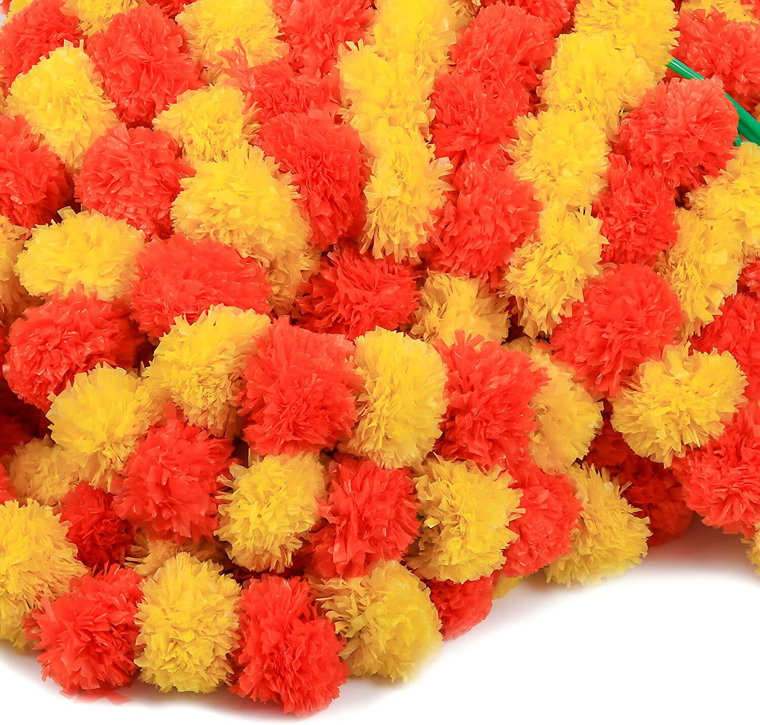Artificial Marigold Flowers Garland Vine Home Decor Party Event Wedding Decor