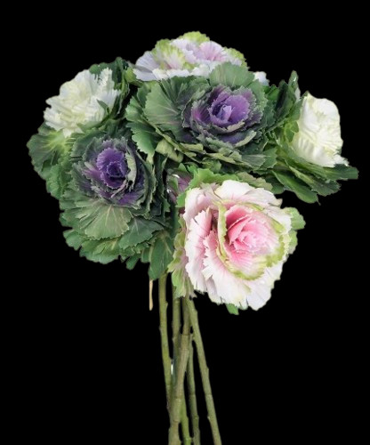 Artificial decorative rose cabbage bouquet
