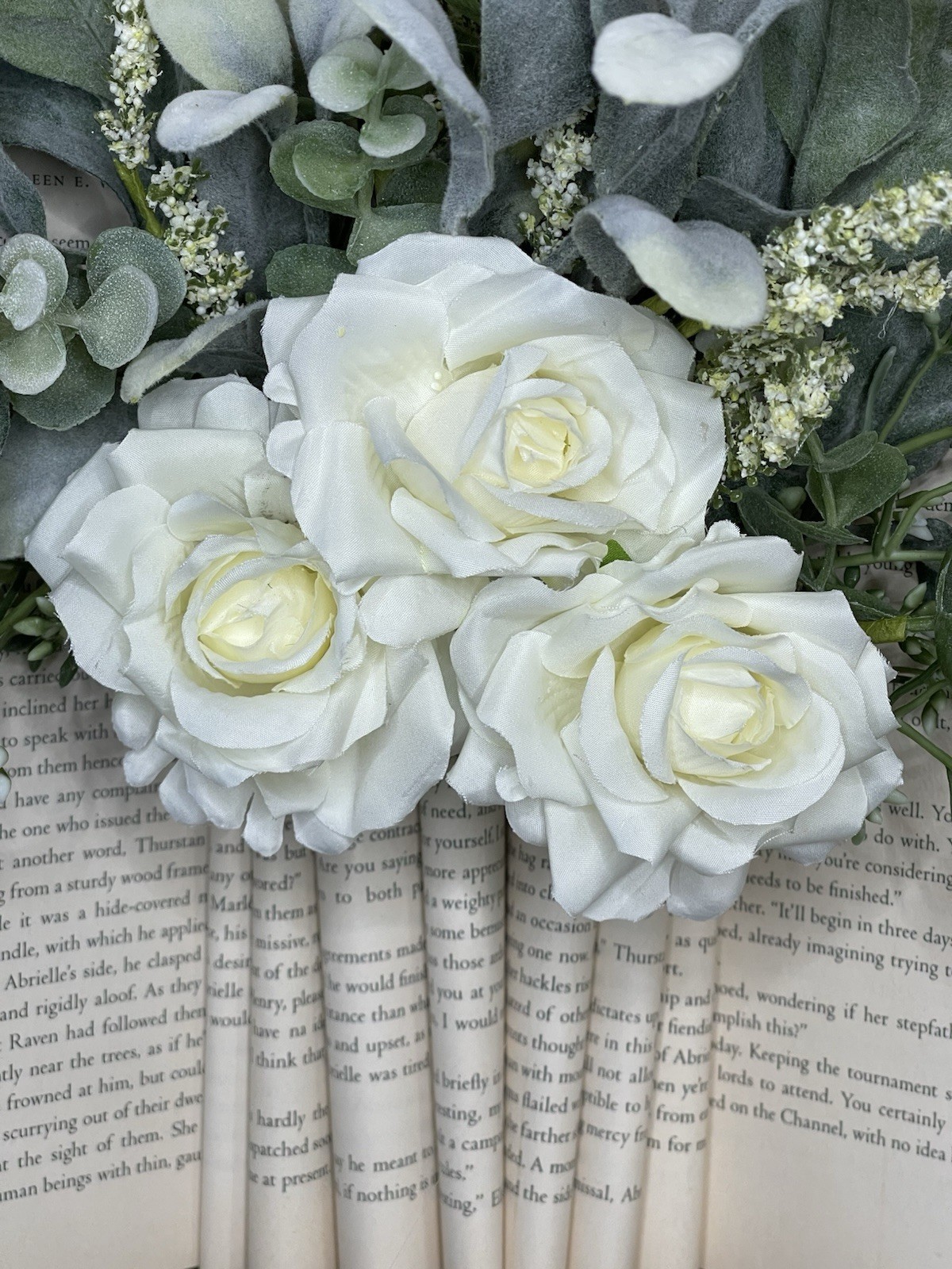 Upcycled Book Vase with White Roses | Book Lover Decor, Book Girlie, Reader Gift