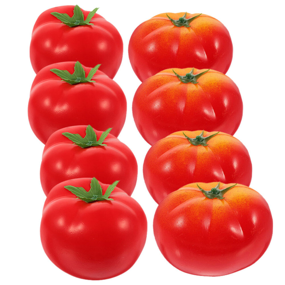 8 Pcs Imitation Tomato Foam Plastic Toddler Vegetables Fake Simulation Models