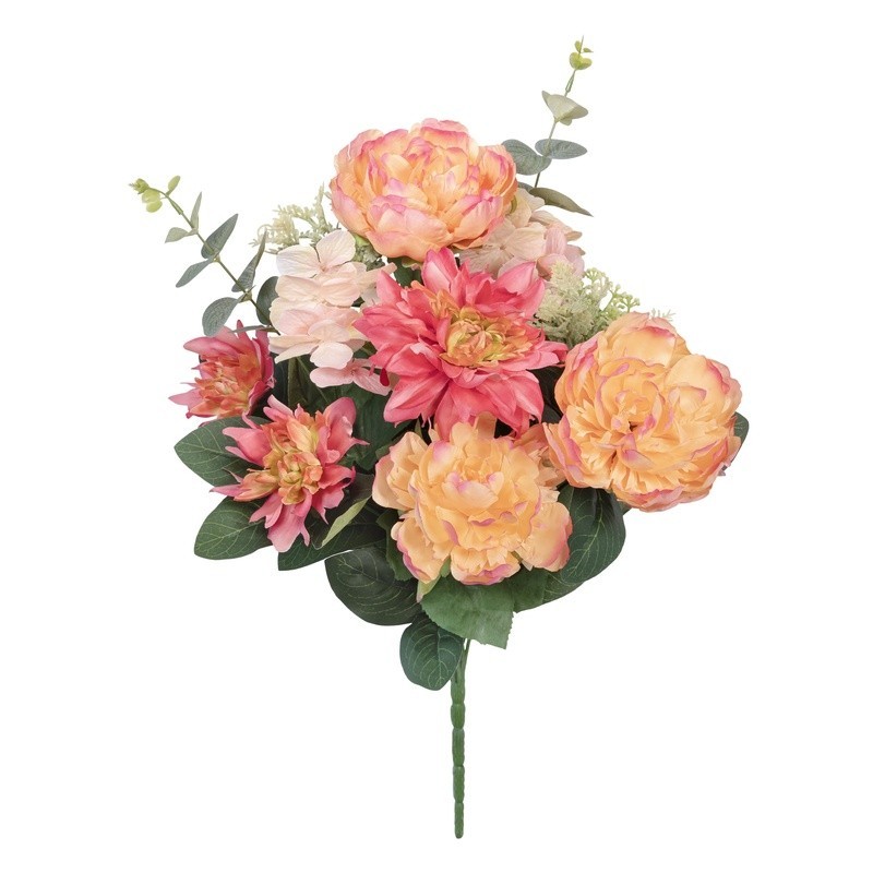 23 Artificial Flower Bouquet Peony Dahlia Eucalyptus Home Decor Centerpieces DIY