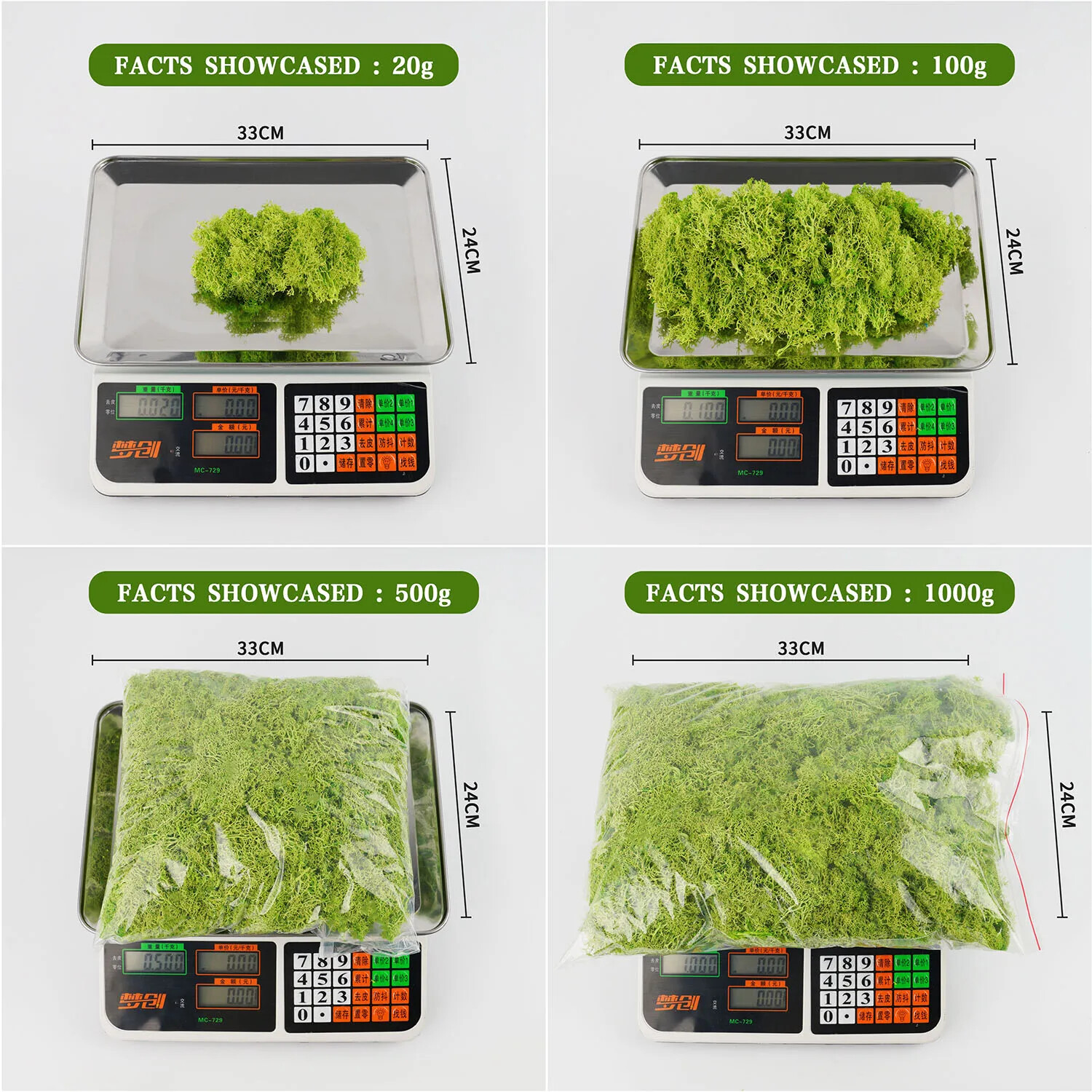 20g Artificial Green Moss Plants Fake Grass Eternal Life Grass Mini Landscape
