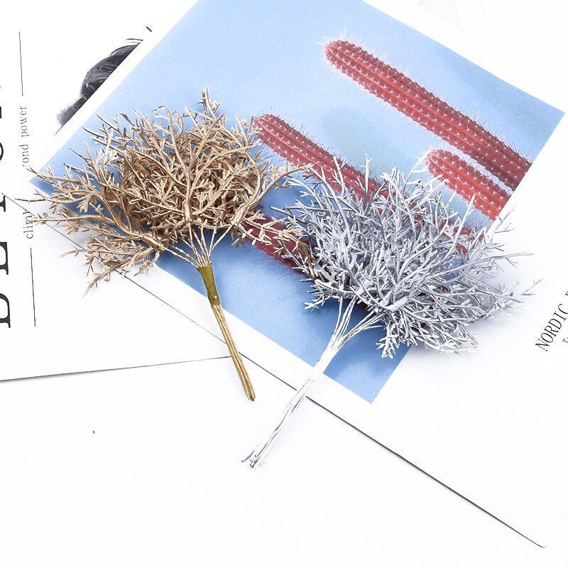 10/30 Pieces Mini Multicolor Branch Christmas Tree Wedding Artificial Home Decor