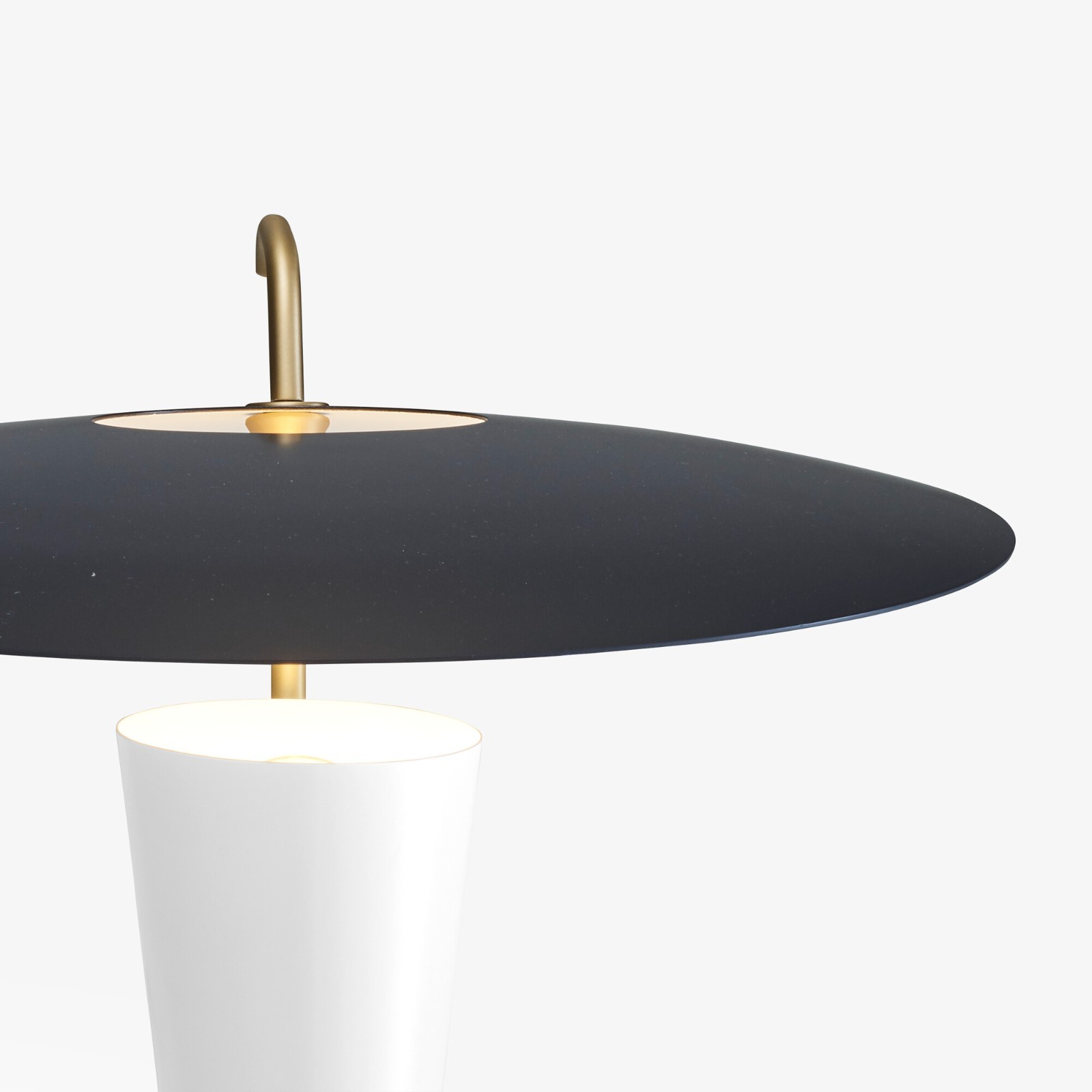 Here’s the information about the G24 table lamp by Pierre Guariche, shown at Gal