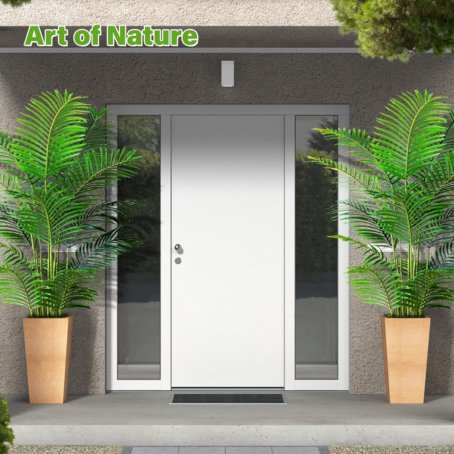 6Ft Areca Palm Plant 2-Pack – Lifelike Faux Silk Indoor/Outdoor Decor