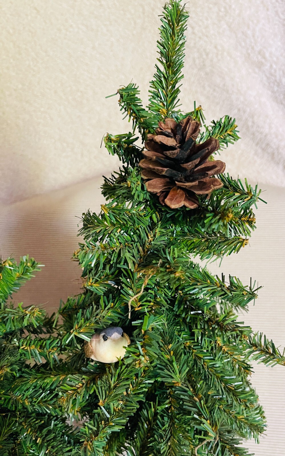 Decorative Pair of Faux FIR TREES – 23″ Tall with Burlap Base