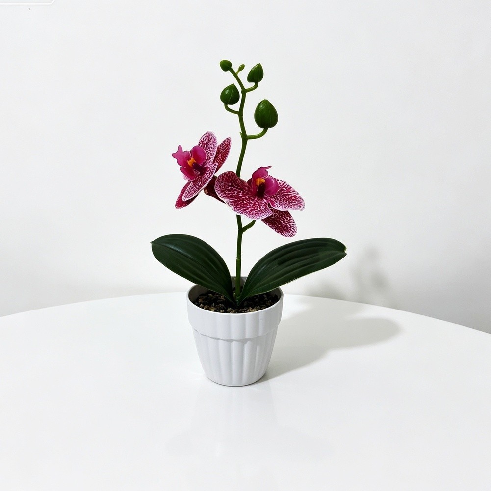 White Green Black Purple Orange 3D Printed Orchid Artificial Plant Pot
