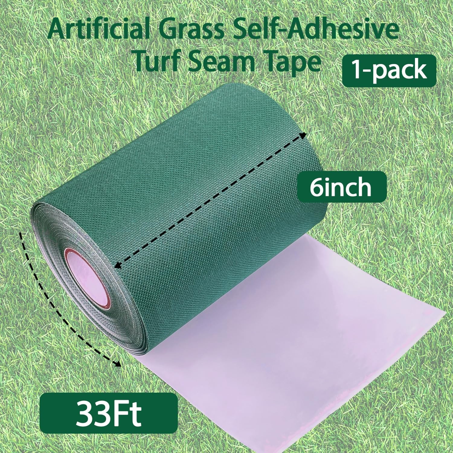 6 Inch x 33 FT SingleSided Artificial Grass SelfAdhesive Seam Tape