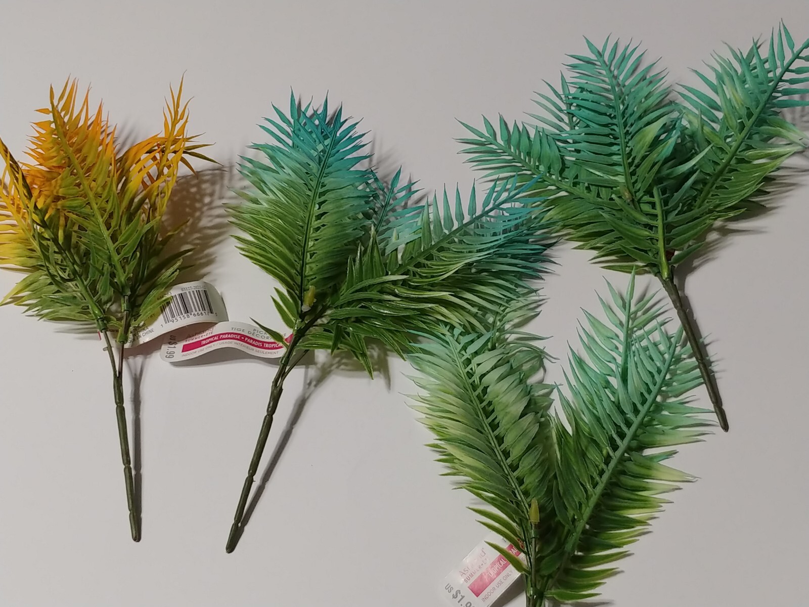 Ashland Tropical Floral Picks Greenery Sizes 3″ to 10″ Crafts Display Lot of 14