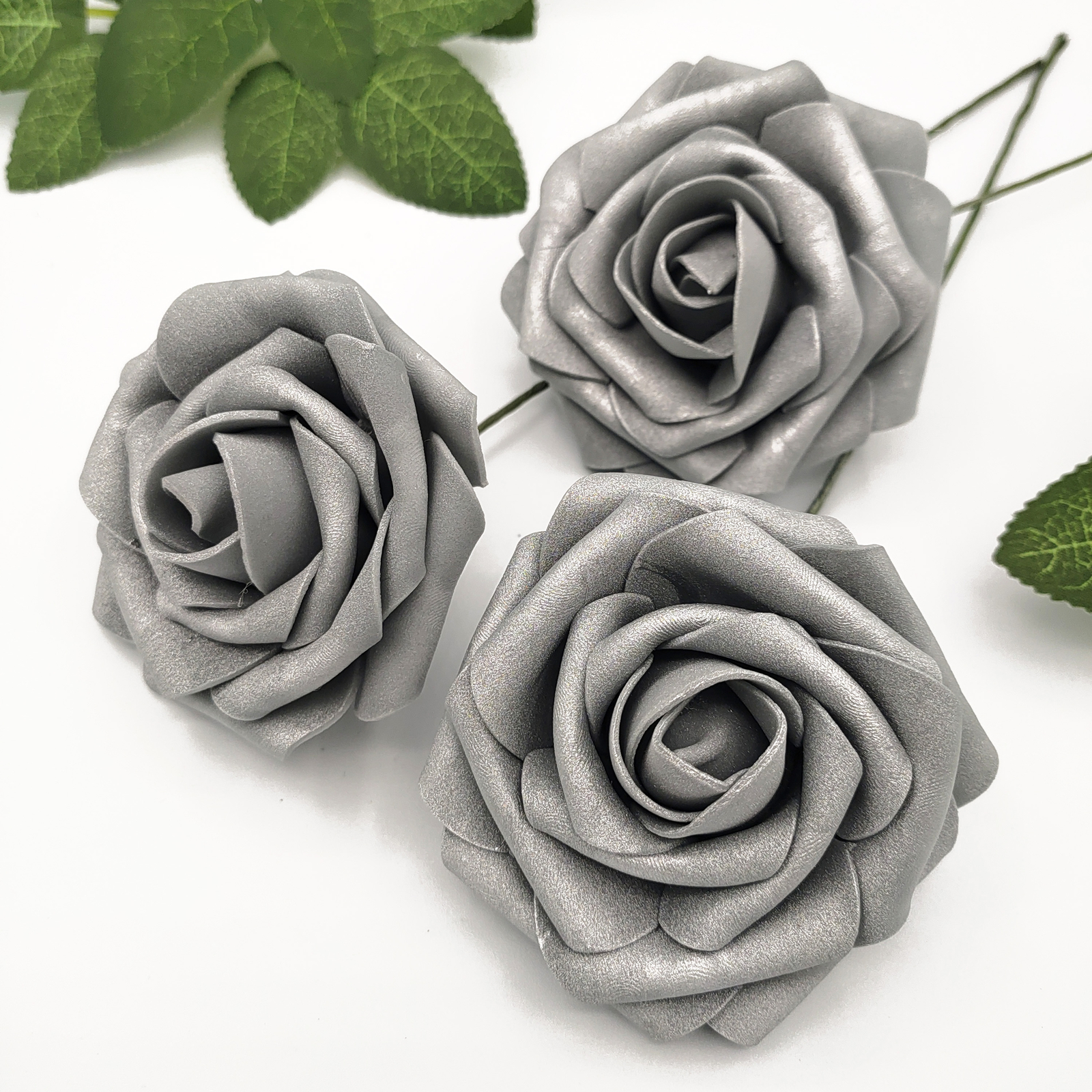 US 25 Artificial Rose Flower Floral Bridal with Stem Wedding Bouquet Decoration