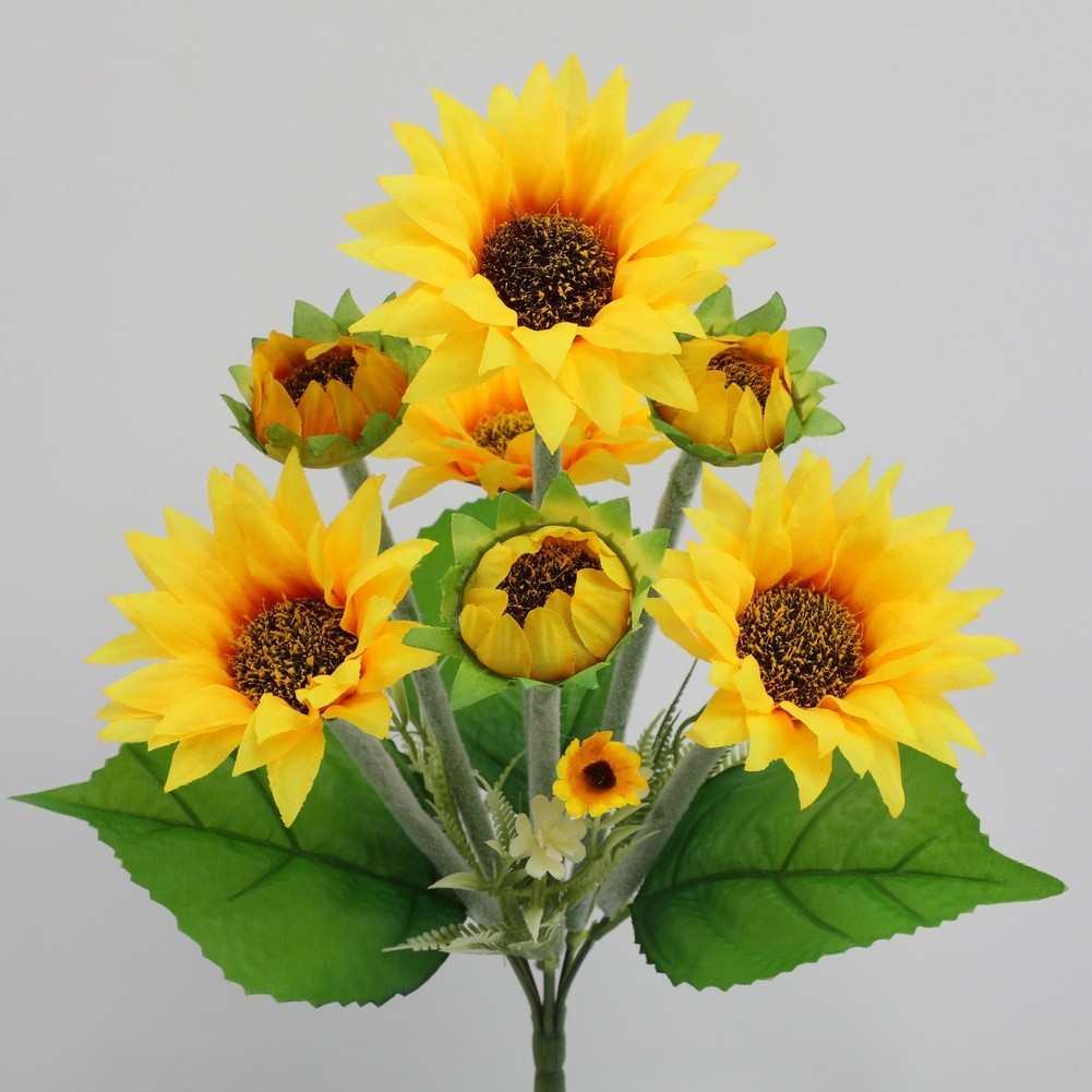 Silk Sunflower Bouquet 38cm 30cm 31cm for Wedding Home Decor Photography Props