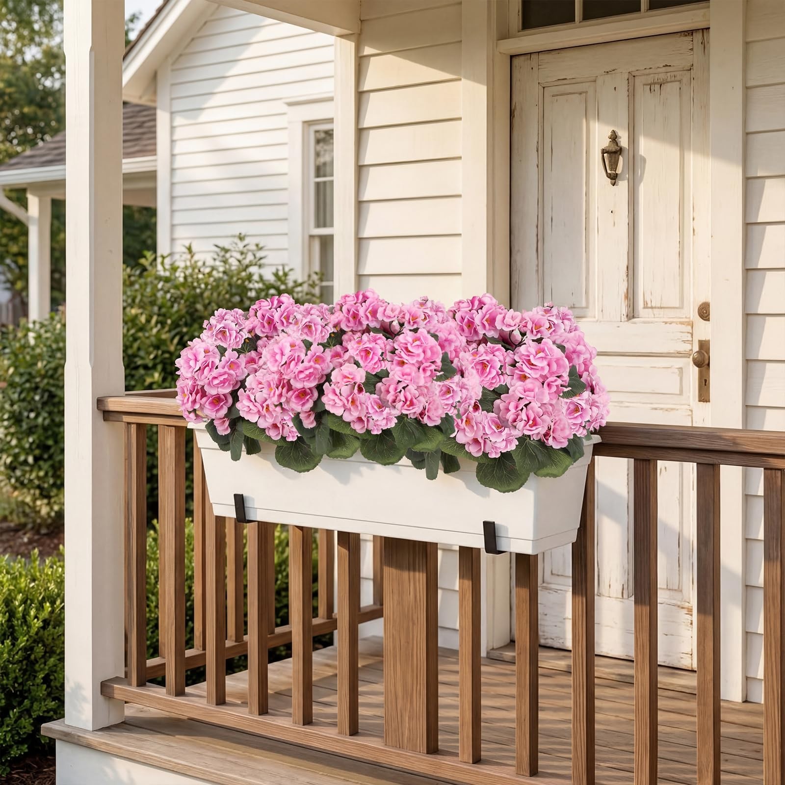 Artificial Geraniums for Outdoors 6PCS Silk Geraniums UV Resistant Faux Geran…