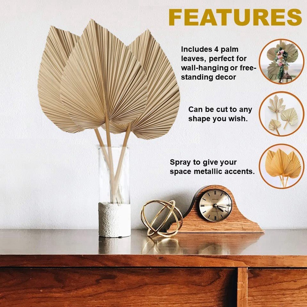 4 Pieces Natural Dried Palm Leaves are Perfect for Palm Leaf Decor, Boho1898